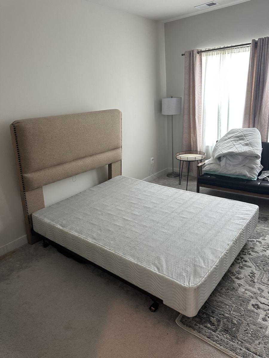 Mattress and box spring ready for removal from bedroom — Chantilly, VA