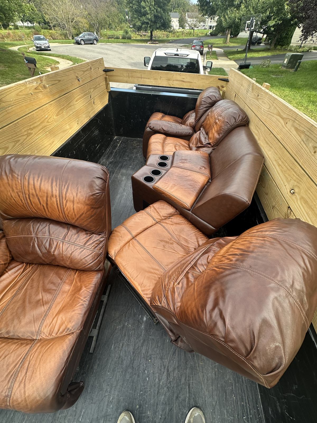 Trailer loaded with home theater seating — Ashburn, VA