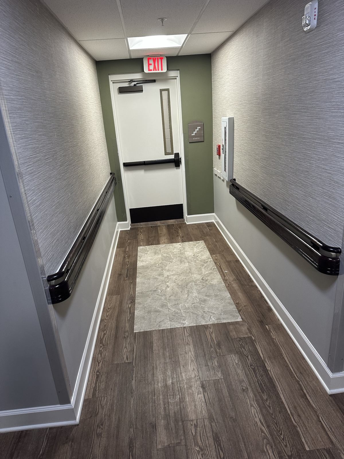 Hallway completely cleared after furniture removal in Centreville, VA