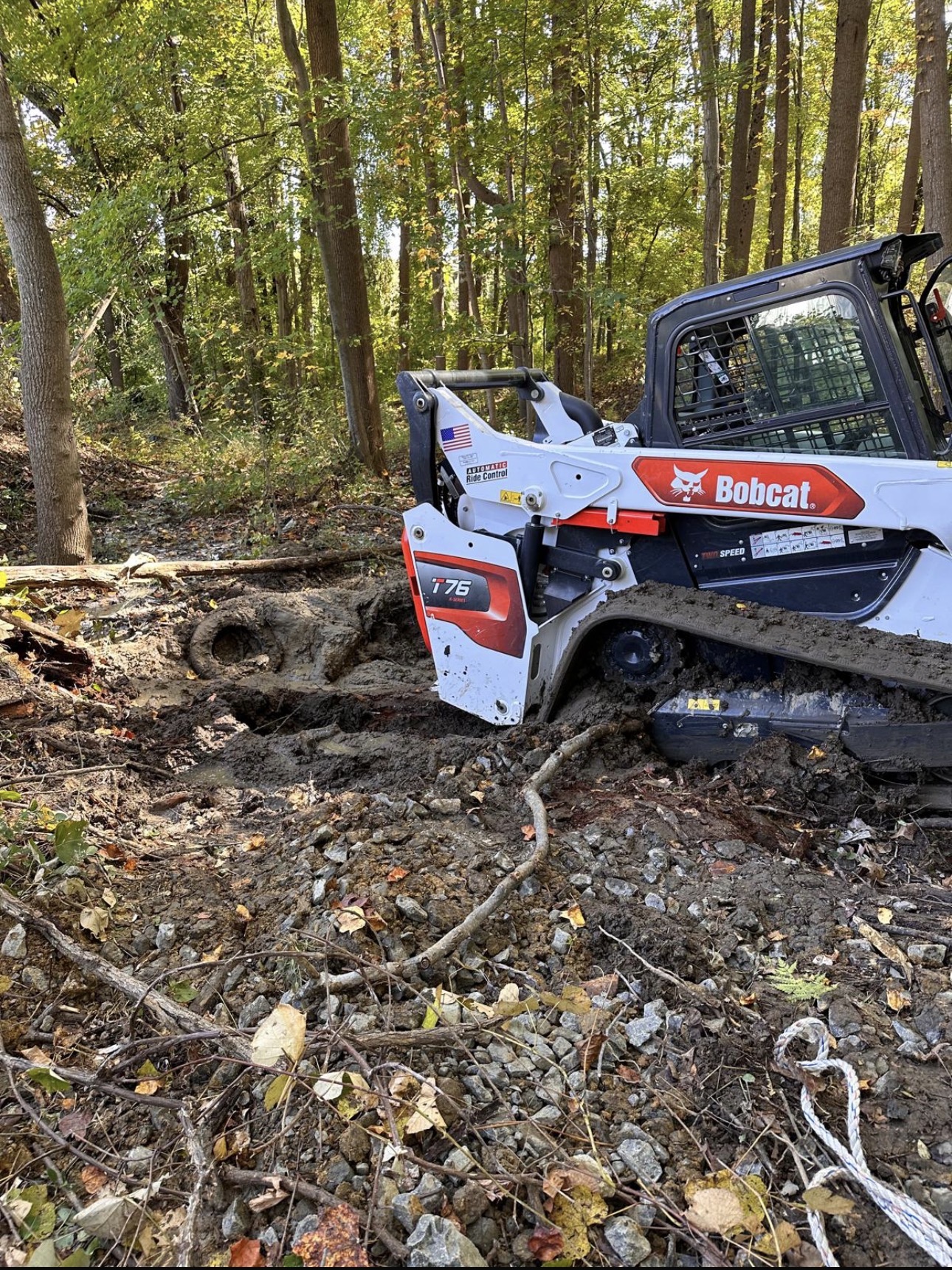 Land clearing with Bobcat - Great Falls VA