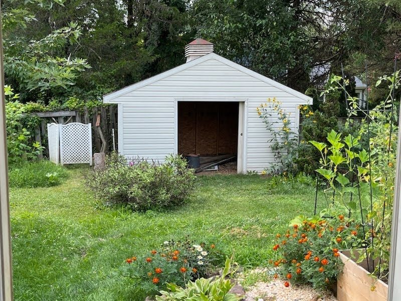 Shed before demolition side view — Herndon VA