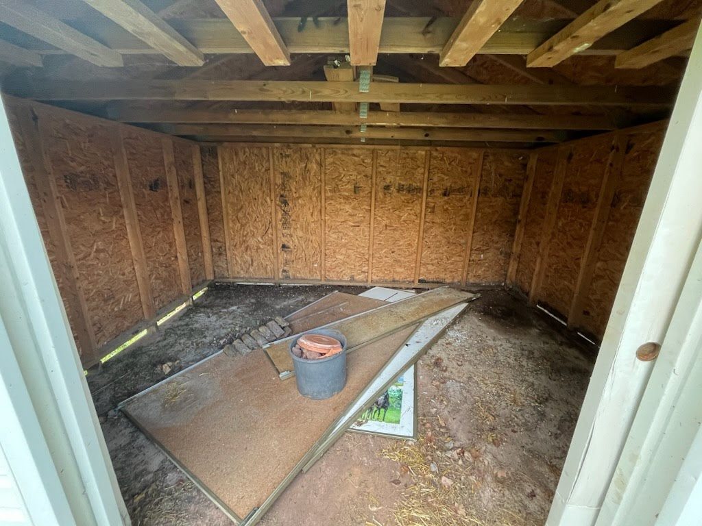 Inside the shed before demolition — Herndon VA