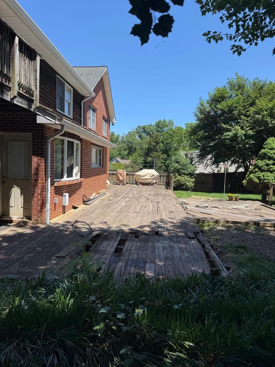 Hot tub removed clean deck - DMV Go Junk Fairfax VA