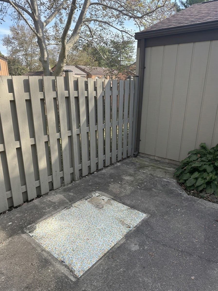 Patio cleared after kitchen cabinet haul-away — Ashburn, VA