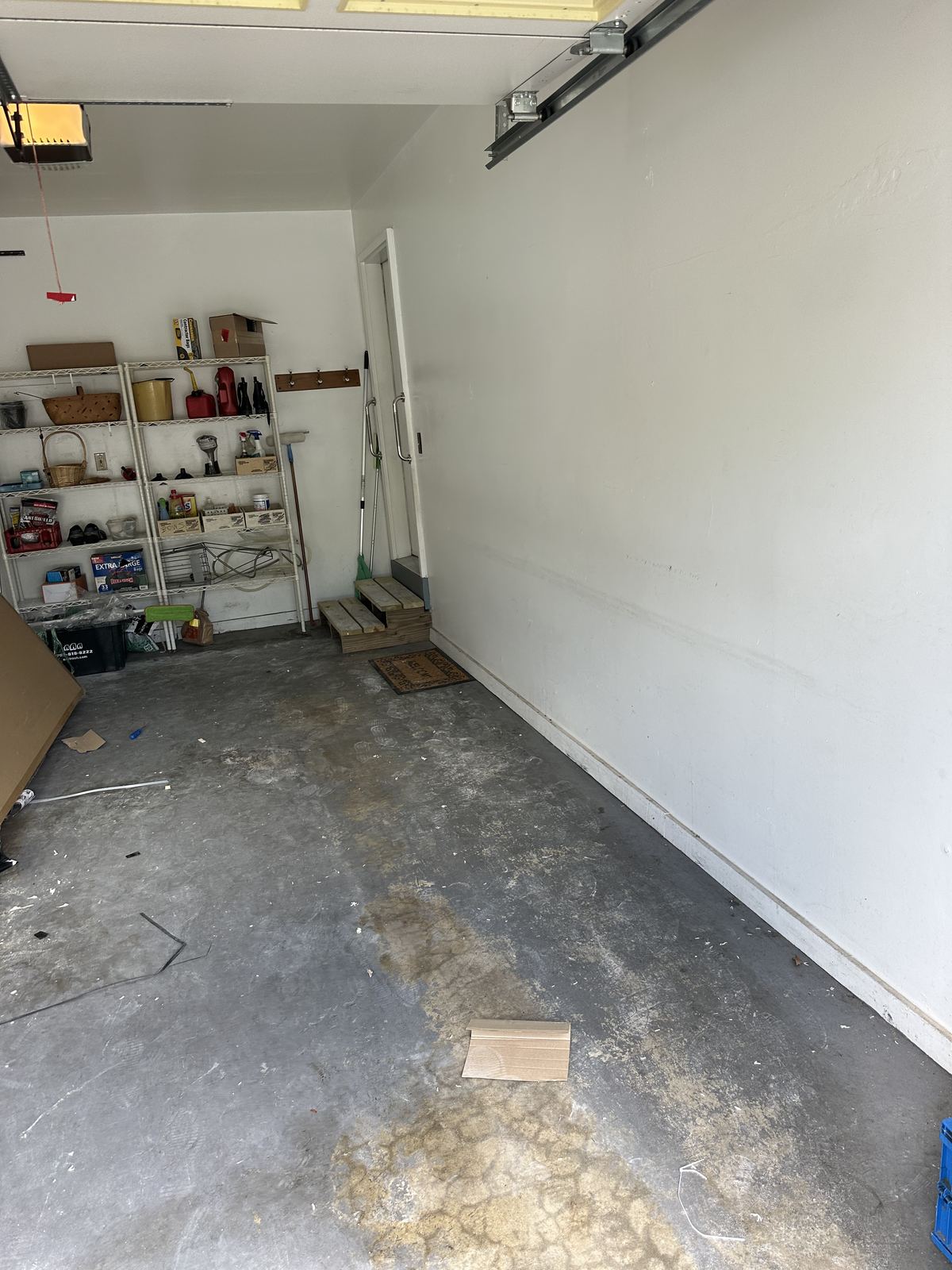 Garage cleared after construction debris pickup — Vienna VA